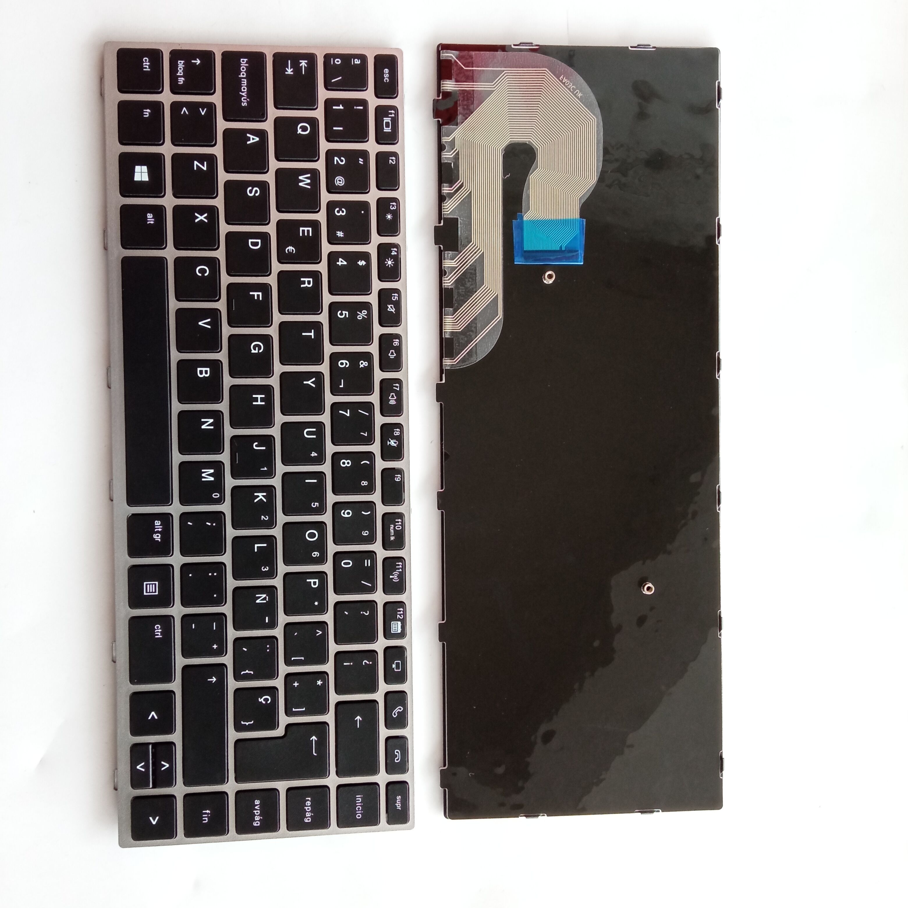 Picture of New Replacement Laptop Keyboard For HP 840G5/840G6 SILVER FRAME BLACK (OEM) SP Layout